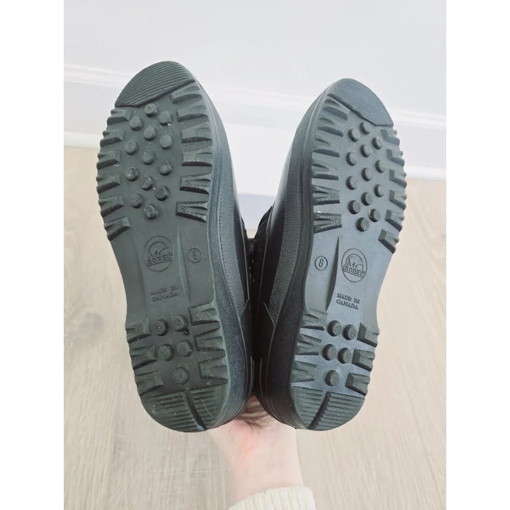 Sorel Kaufman Canada Black Waterproof Felt Lace Up Snow Winter Boots Shoes 8 - Picture 11 of 12